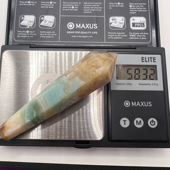 Caribbean Calcite Crystal Meditation Wand (10) - Picture 11 of 11
